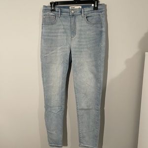 Garage light washed high rise jegging